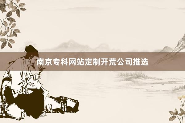 南京专科网站定制开荒公司推选