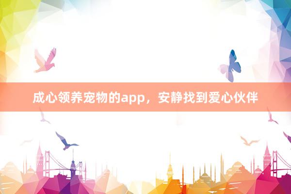 成心领养宠物的app，安静找到爱心伙伴